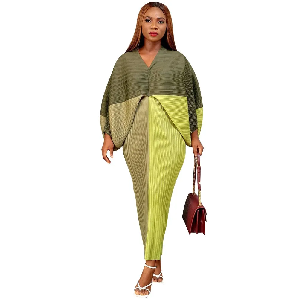3/4 Sleeve V-Neck Slim Dress