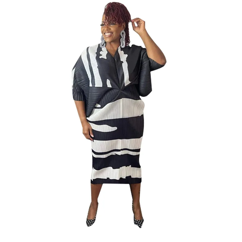 3/4 Sleeve V-Neck Slim Dress