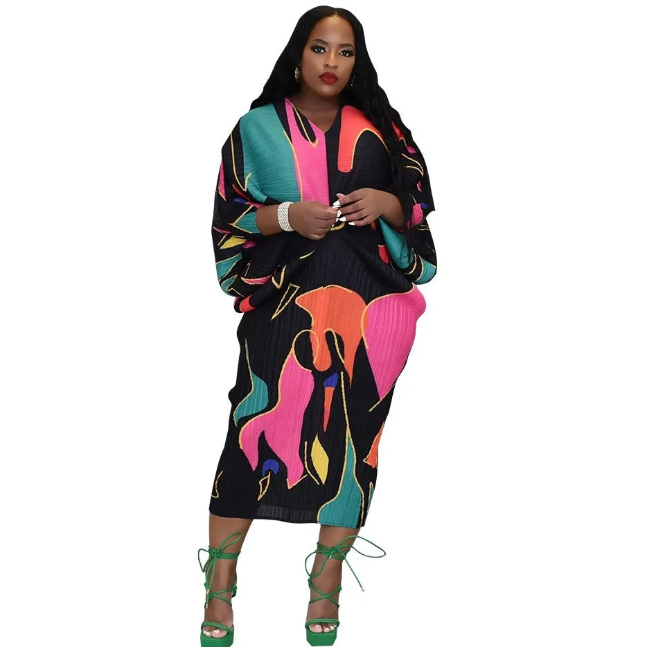 3/4 Sleeve V-Neck Slim Dress