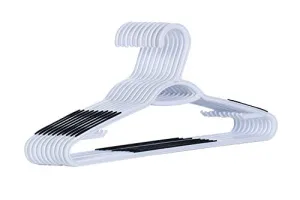 AzxecVcer Plastic Hangers with Black Non-slip Pads Clothes/Suit Hangers,Perfect for Dresses, Blouses and Pants, Shirts, Ties, Scarves and Sweaters,30 pack
