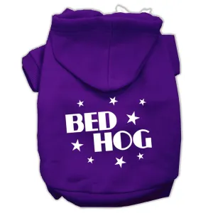 Bed Hog Screen Printed Pet Hoodies Purple Size Sm (10)
