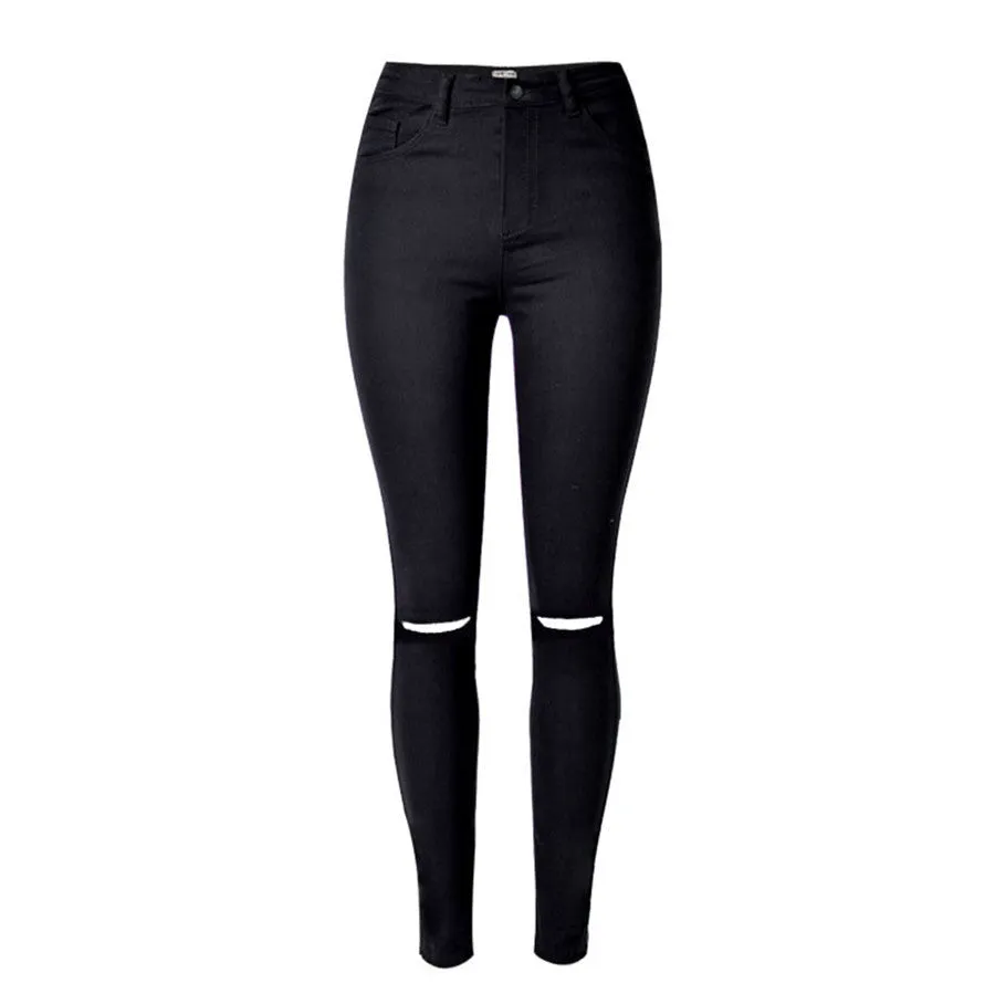 Black Knee Ripped Jeans