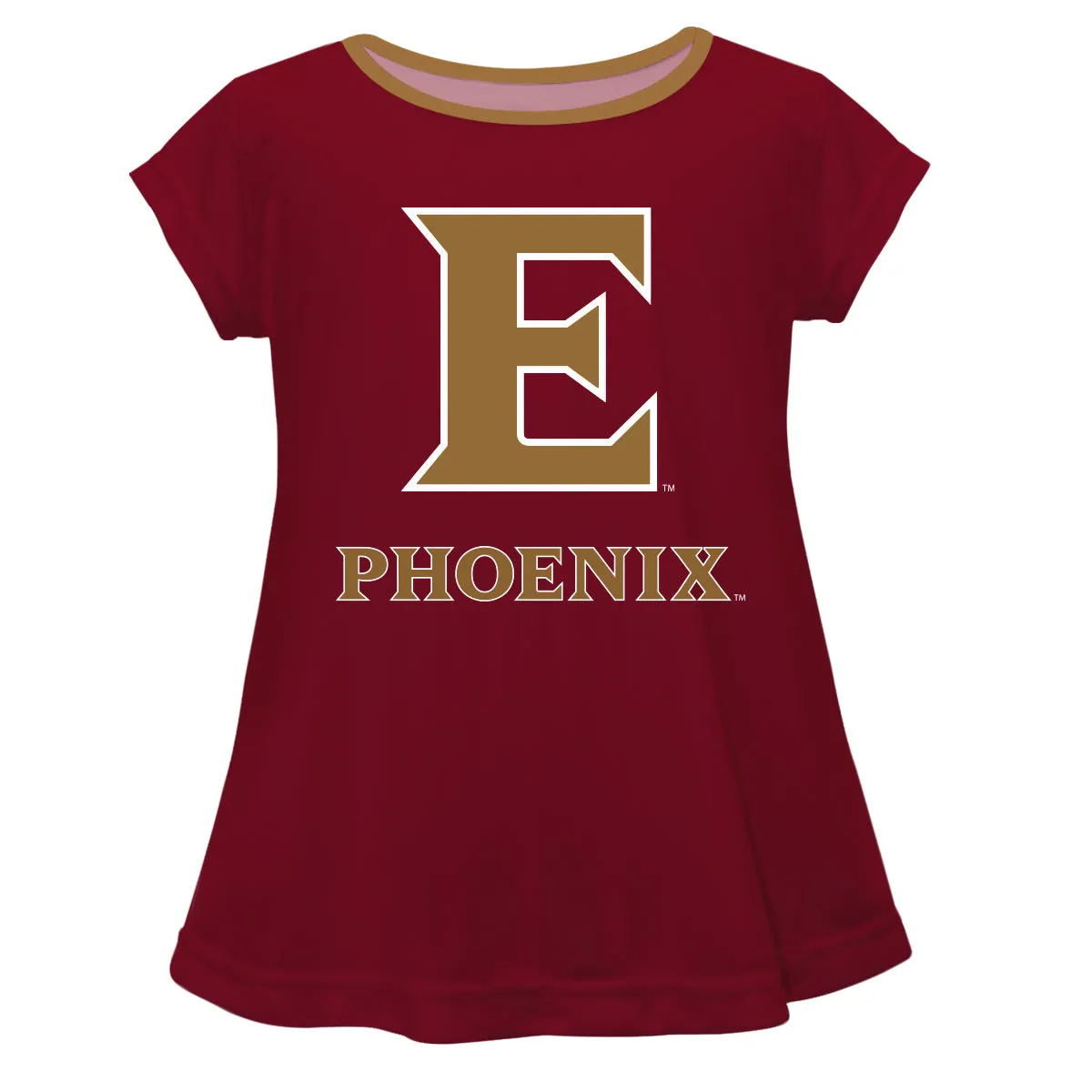 Elon University Phoenix Girls Game Day Short Sleeve Maroon Laurie Top by Vive La Fete