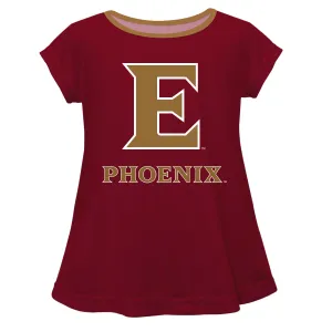 Elon University Phoenix Girls Game Day Short Sleeve Maroon Laurie Top by Vive La Fete