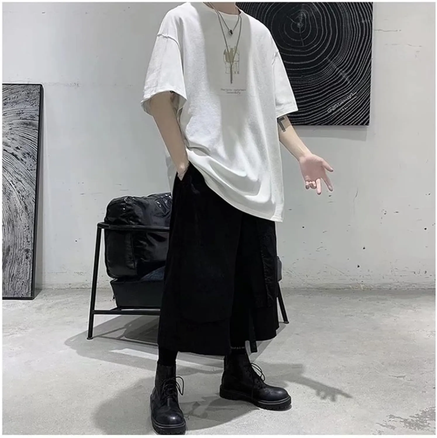 Men Women Y2K Anime T-Shirt Japanese Graphic Tee Korean Preppy Harajuku Short Sleeve Top Streetwear Hip Hop Oversized Clothes