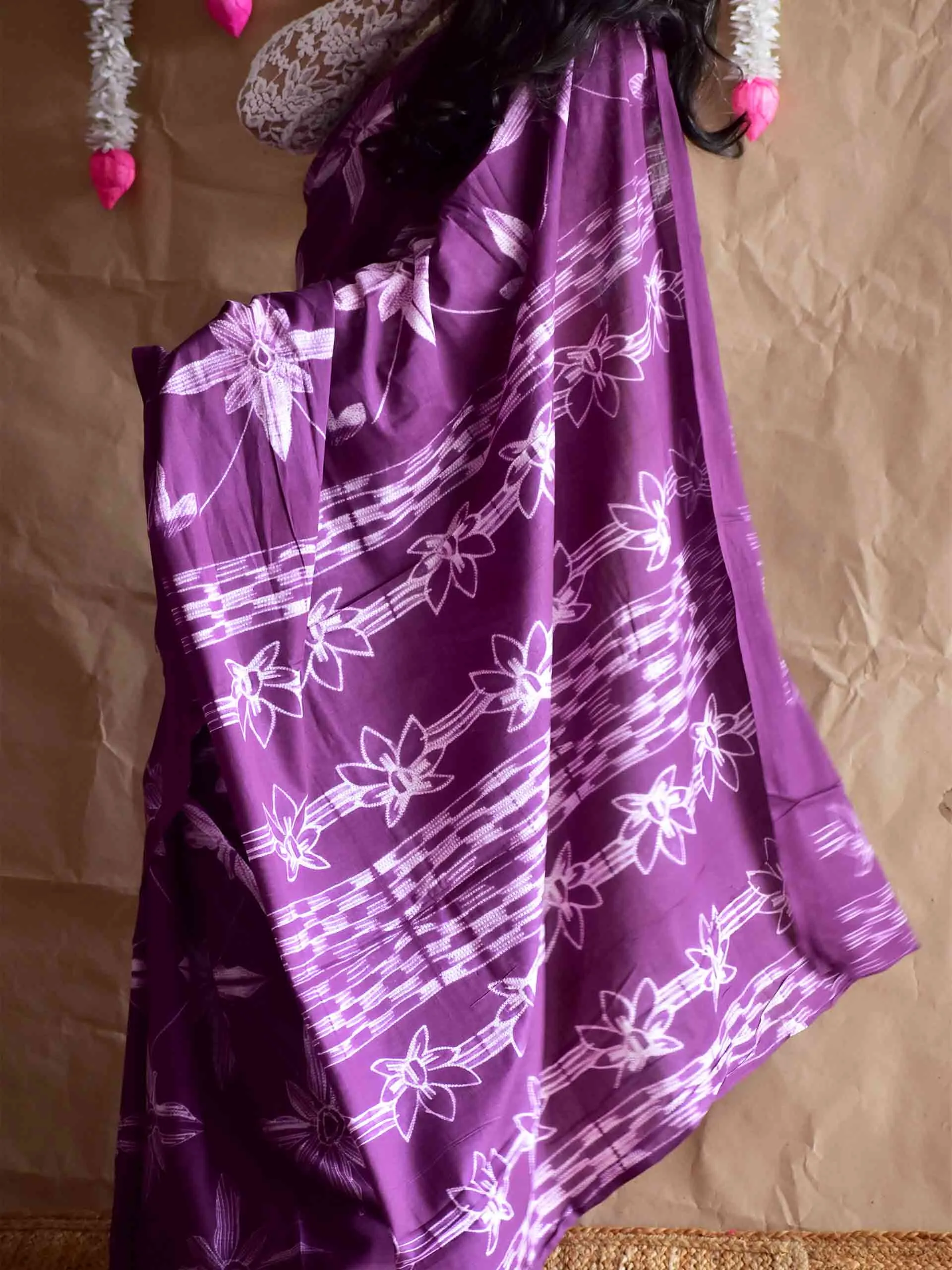 miraj - Shibori mul saree