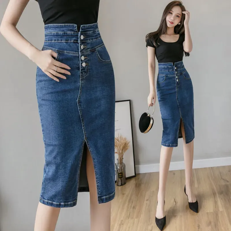 New Fashion High Waist Split Skirt