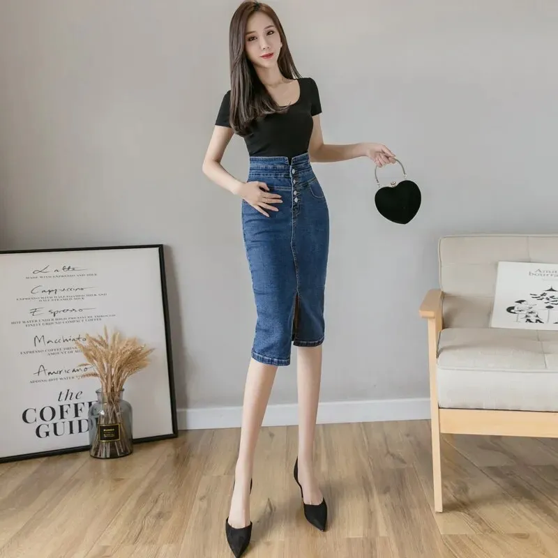 New Fashion High Waist Split Skirt