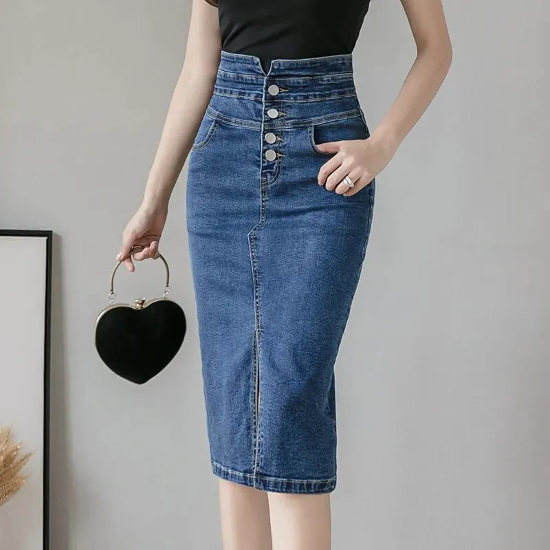 New Fashion High Waist Split Skirt