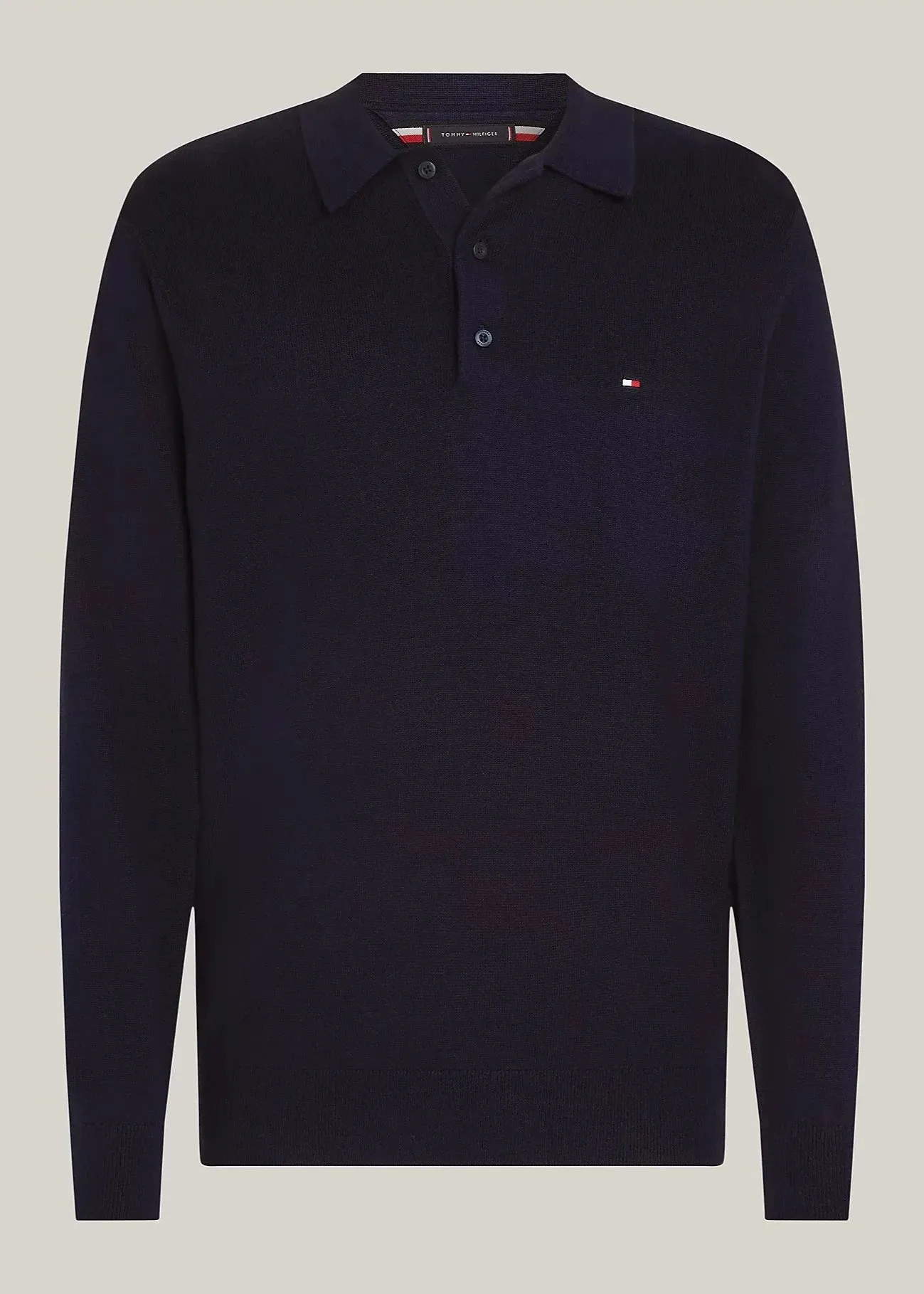 Pull col polo Tommy Hilfiger marine
