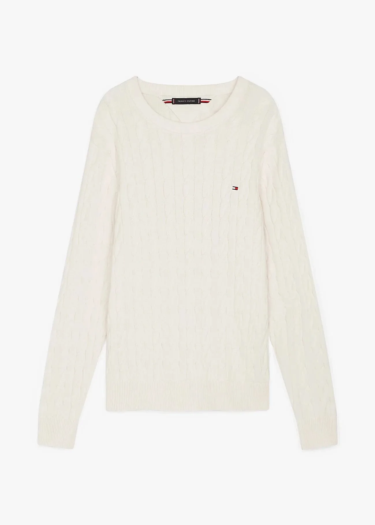 Pull torsadé Tommy Hilfiger beige